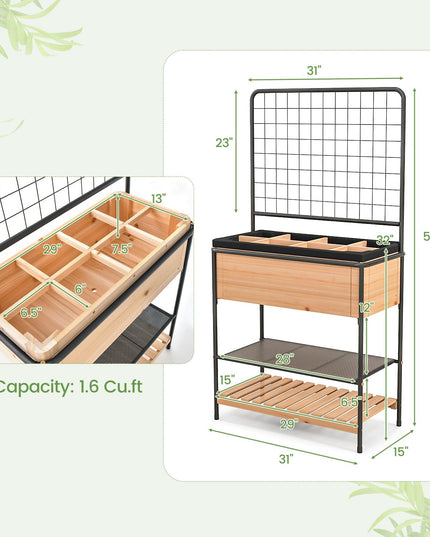 Giantex Raised Garden Bed with Trellis