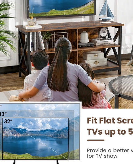 Giantex TV Stands for Living Room - 3-Tier Media Console Table with Storage Shelves