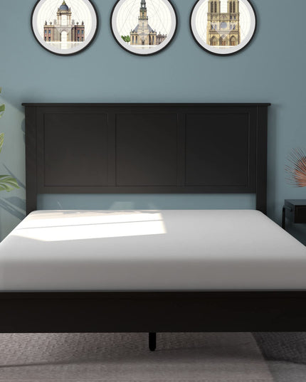 Giantex Wood Headboard, Flat Panel Headboard with Pre-drilled Holes for Height Adjustment
