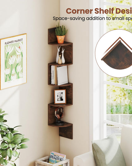 Giantex Corner Shelf Wall Mounted for Living Room
