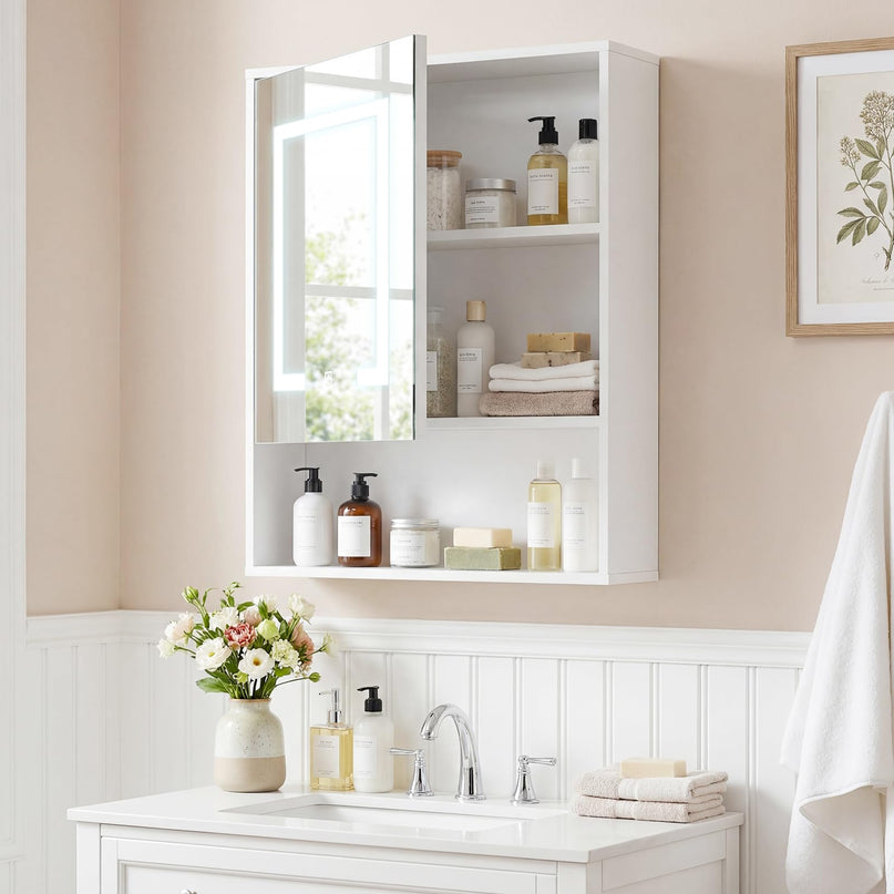 Giantex 24"x18" Medicine Cabinet with Mirror and Lights