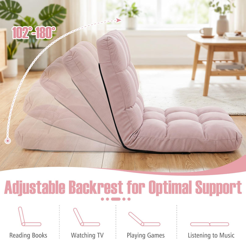 Giantex Floor Sofa Chair with 14 Adjustable Position for Meditation