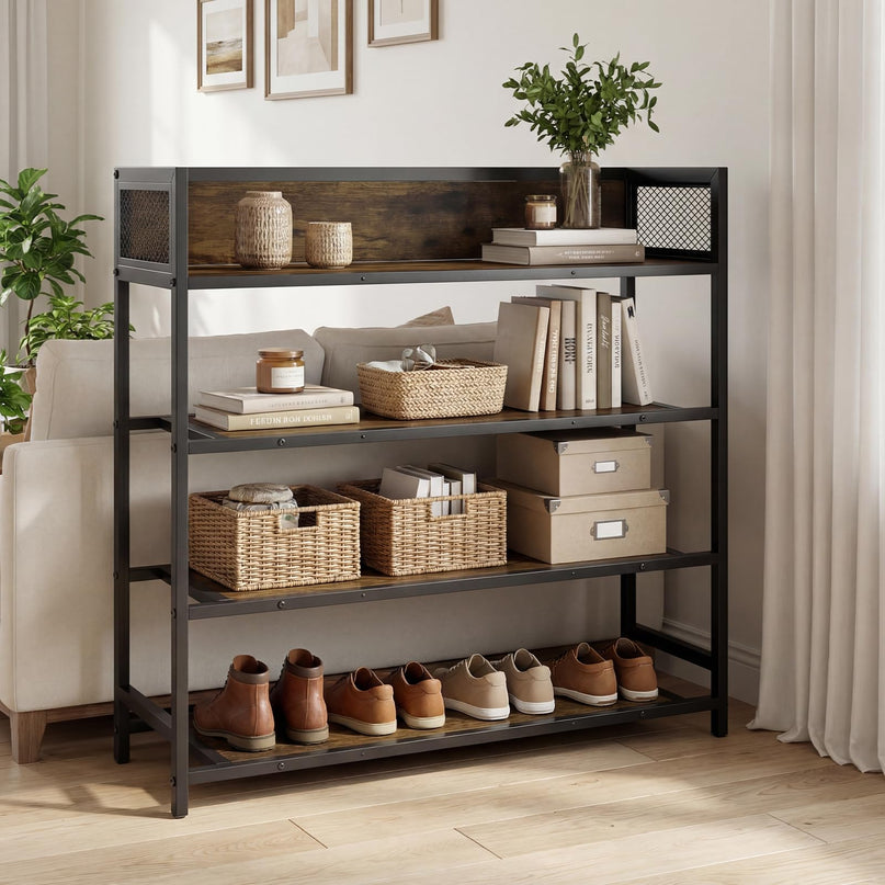 Giantex 4-Tier Shoe Rack Industrial Shoe Storage Organizer
