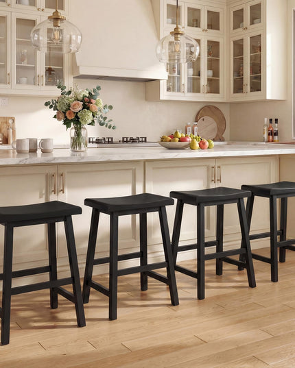 Giantex 24 Inch Counter Saddle Height Bar Stools with Footrest (2/4)