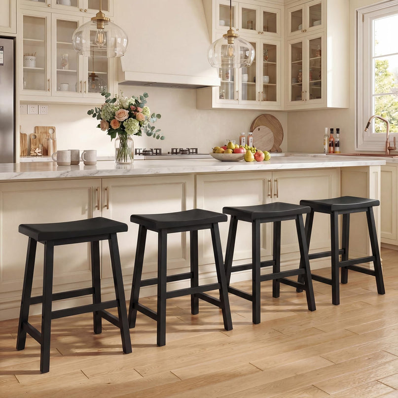 Tabourets de bar Giantex 24 pouces de hauteur avec repose-pieds (2/4)