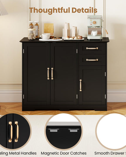 Giantex Sideboard Buffet Cabinet Modern Sideboard Cabinet