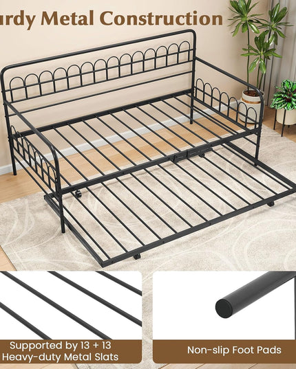 Giantex Twin Daybed with Trundle for Living Room