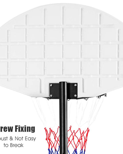 Portable Basketball Hoop w/Wheels, Height Adjustable Basketball Stand