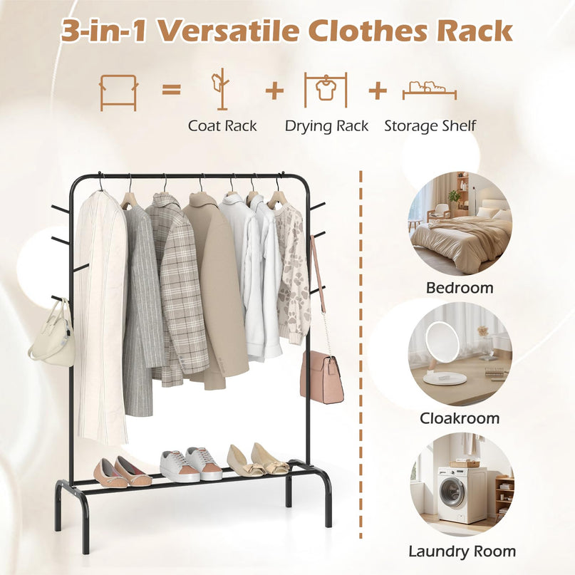 Giantex Garment Clothing Rack 50 Inch Wide Freestanding Clothes Rack