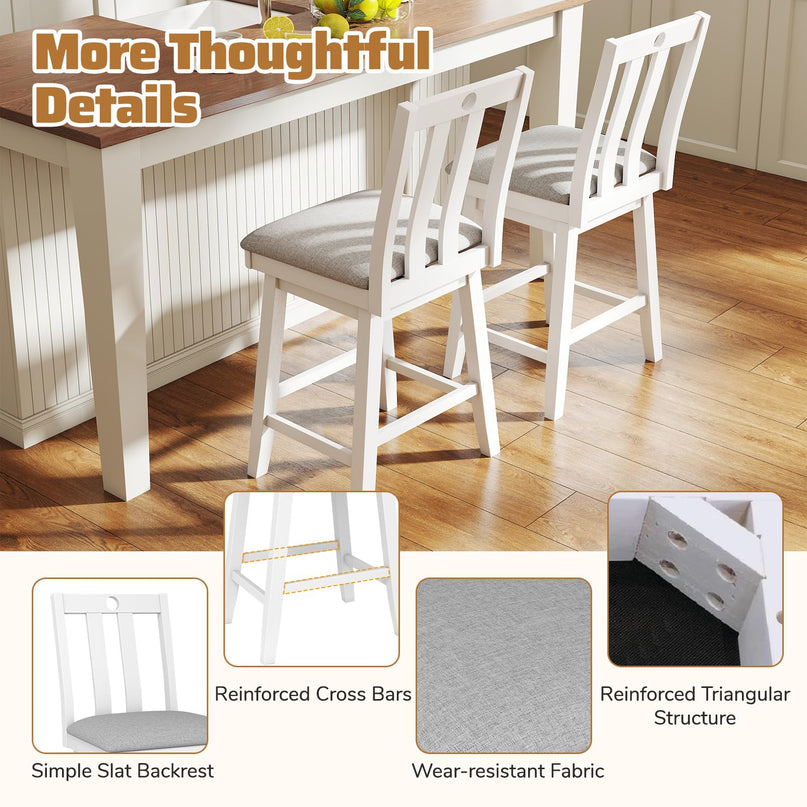Giantex 25" Bar Stools Set with Padded Seat for Kitchen Island