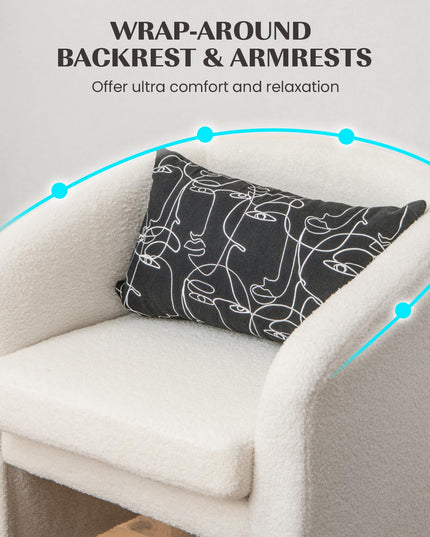 Giantex Modern Mid Century Accent Chair with Ottoman
