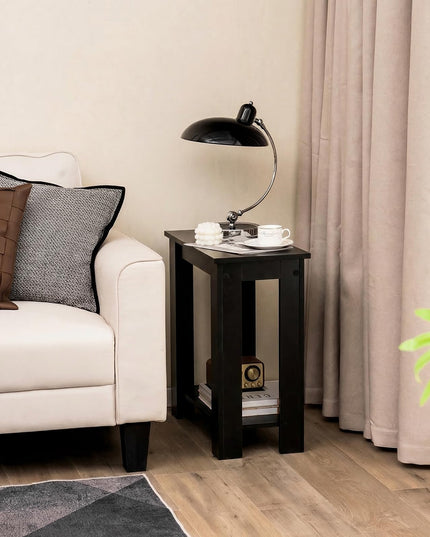 Giantex Narrow End Table | 2-Tier Side Table with Open Storage Shelf (1/2)