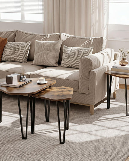 Giantex Nesting Coffee Tables Set of 3 for Living Room & Apartment