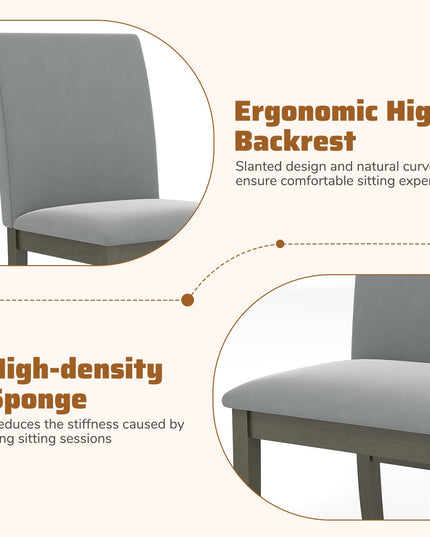 Giantex Upholstered Dining Chairs Set for Restaurant