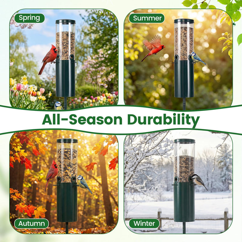 Giantex Standing Bird Feeder with Pole for Outdoors