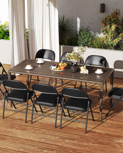 Giantex Folding Chair with Metal Frame for Indoor Outdoor Events