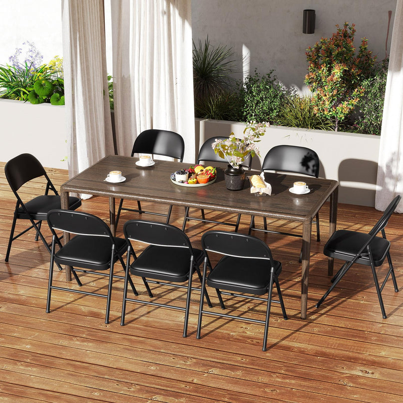 Giantex Folding Chair with Metal Frame for Indoor Outdoor Events