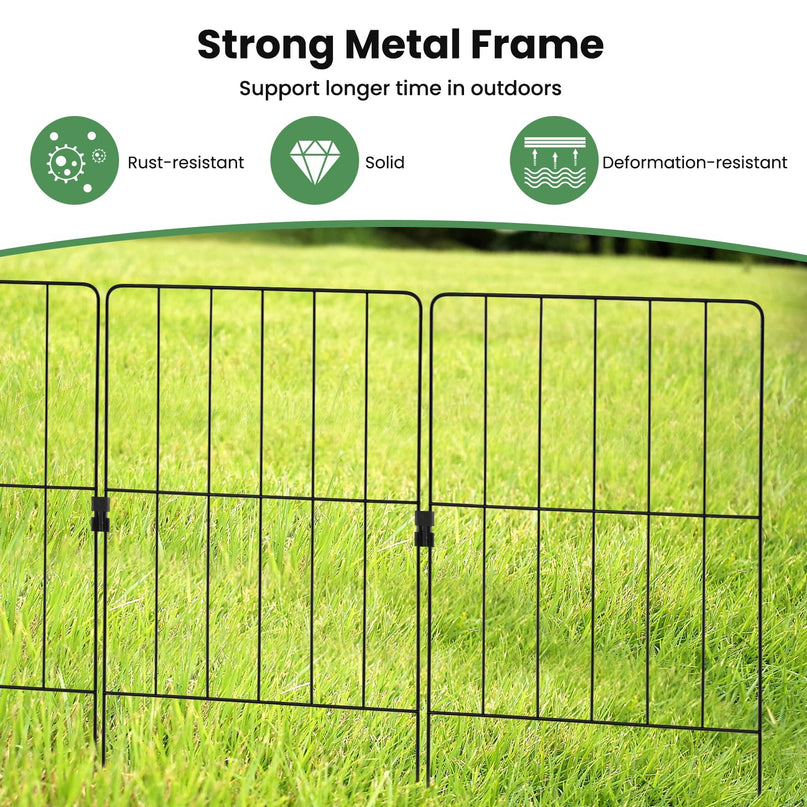 GIANTEX 24"H Decorative Metal Garden Fence