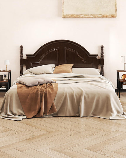 Giantex Industrial Nightstand w/Sturdy Trapezoidal Metal Frame