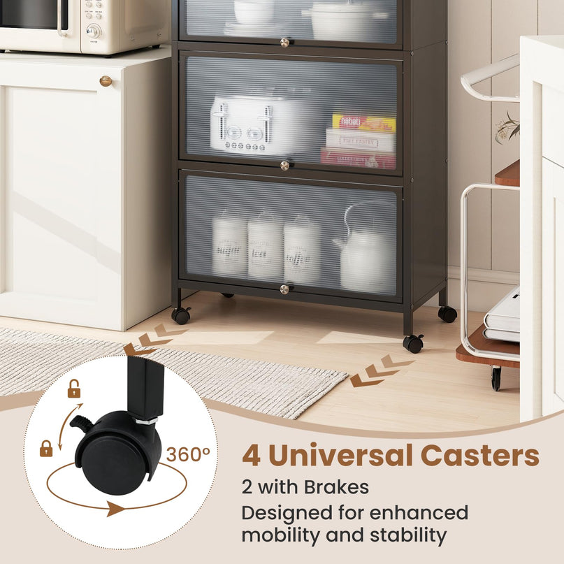 Giantex 5 Tier Kitchen Storage Cabinet for Dining Room