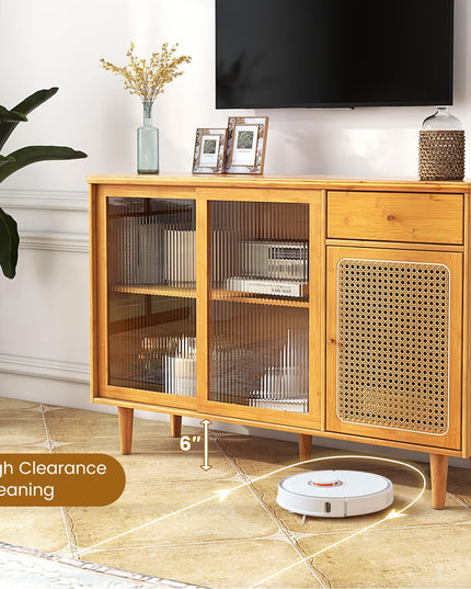 Giantex Sideboard, Bamboo Buffet Cabinet with Storage