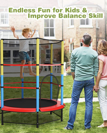 Giantex 55" Kids Trampoline with Safety Enclosure Net