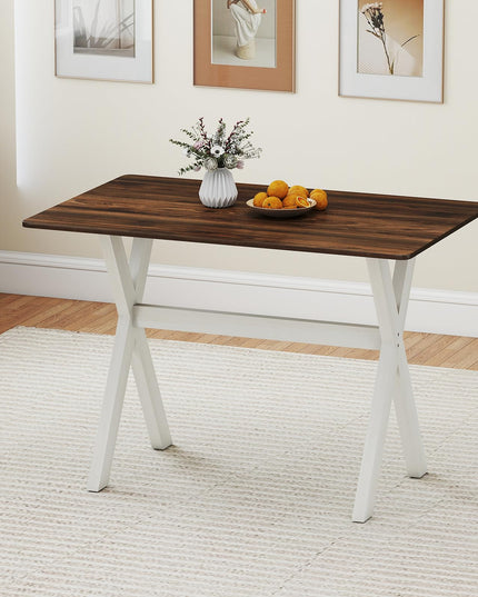 Giantex Modern Dining Table with X-Shaped Frame for Living Room