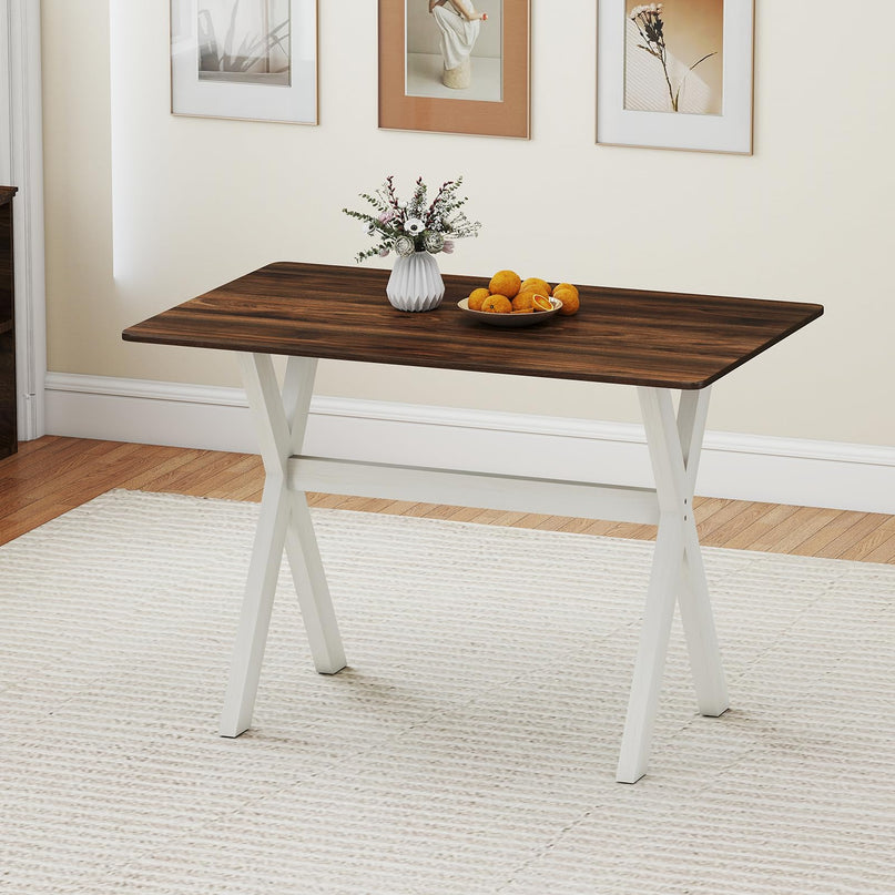 Giantex Modern Dining Table with X-Shaped Frame for Living Room