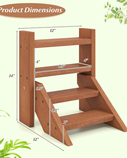 Giantex 4 Tier Small Tabletop Ladder Shelf for Succulents