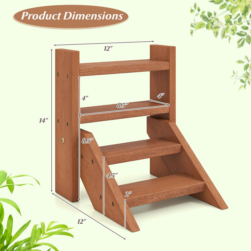 Giantex 4 Tier Small Tabletop Ladder Shelf for Succulents