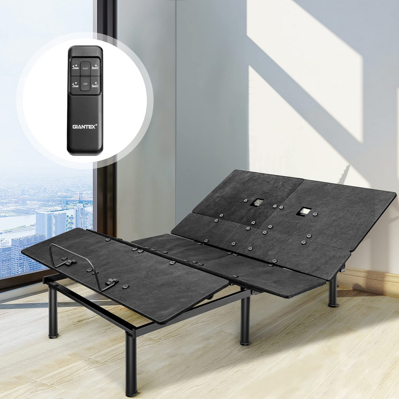 Giantex Adjustable Bed Base w/ Wireless Remote Control, Electric Bed Frame