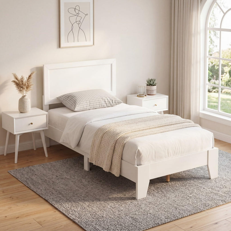 GIANTEX Twin/ Full/Queen Size Wooden Bed Frame with Heavy Duty Mattress Foundation