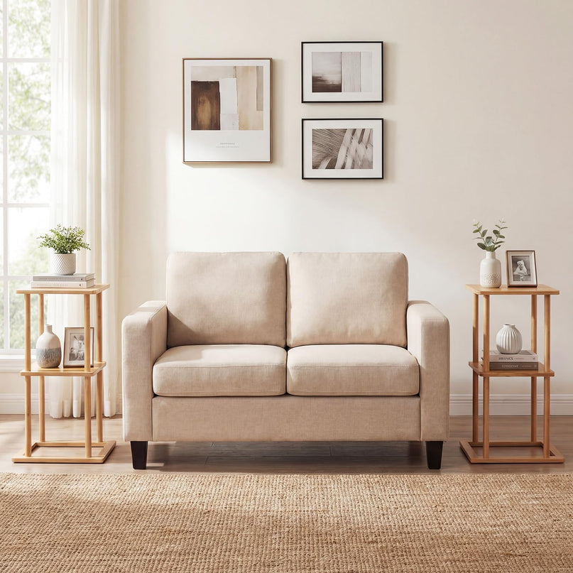 Table d'appoint étroite à 3 niveaux Giantex avec étagères de rangement