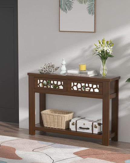 Giantex 2-Tier Console Table with Drawers