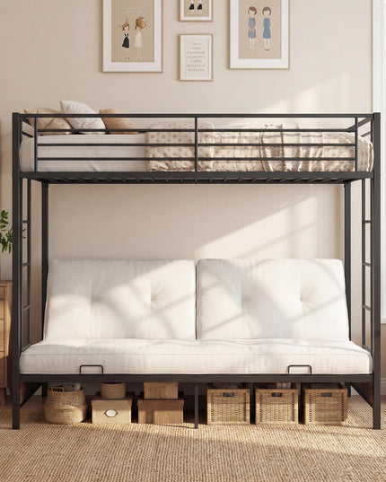 Giantex 77" x 41.5" x 71" Twin Over Twin Futon Bunk Bed