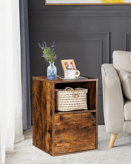 Giantex Set of 2 Nightstands, End Table Bedside Table w/Storage Cabinet and Open Shelf