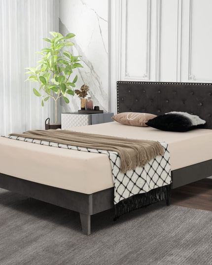 Giantex Upholstered Full Size Bed Frame