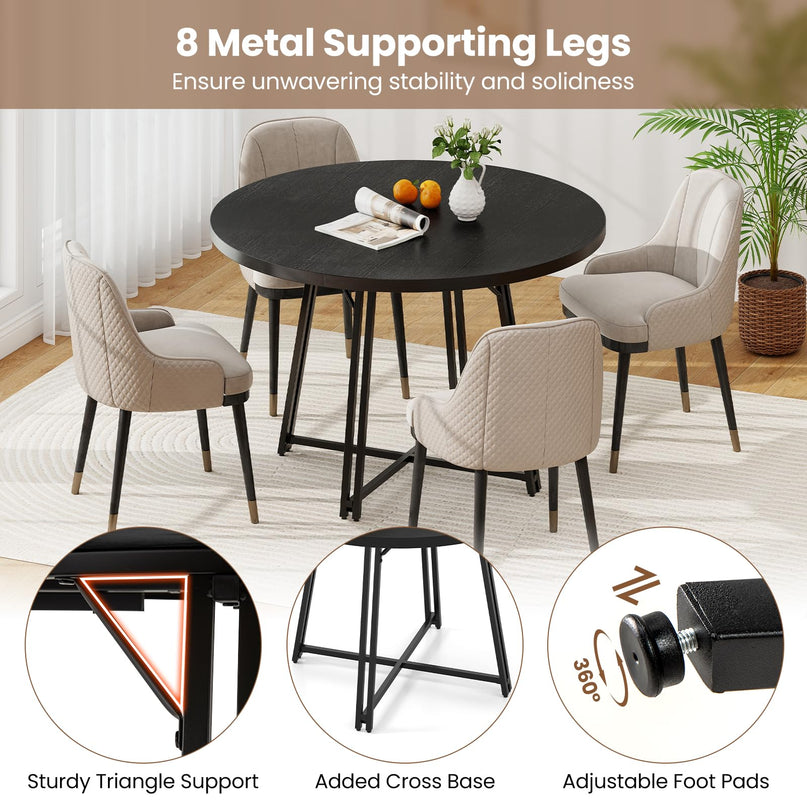 Giantex 47" Round Dining Table for 4-6 People
