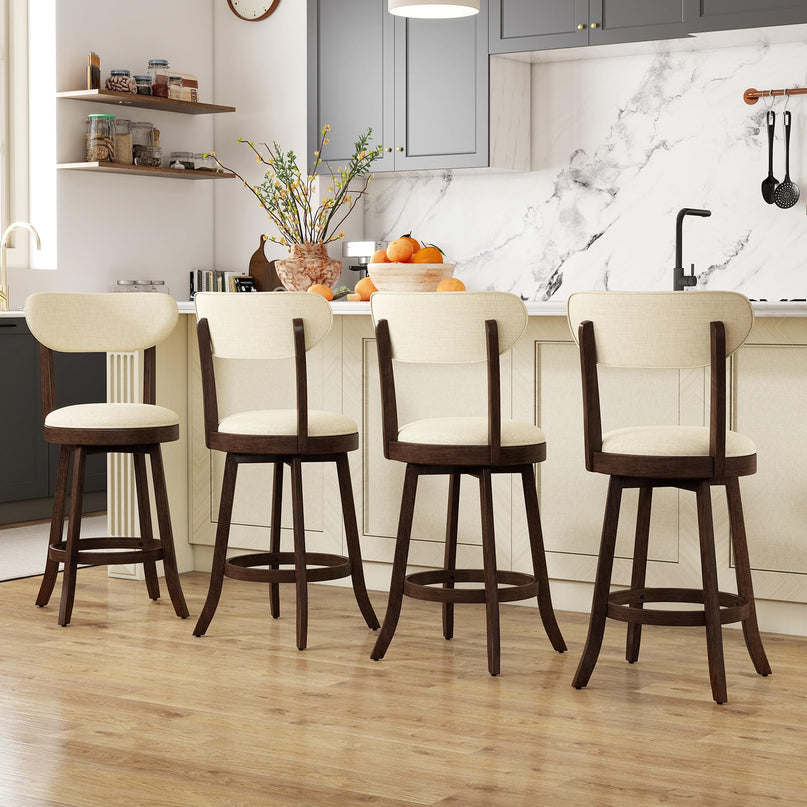 Giantex Swivel Bar Stools Set of 2/4 for Kitchen Island