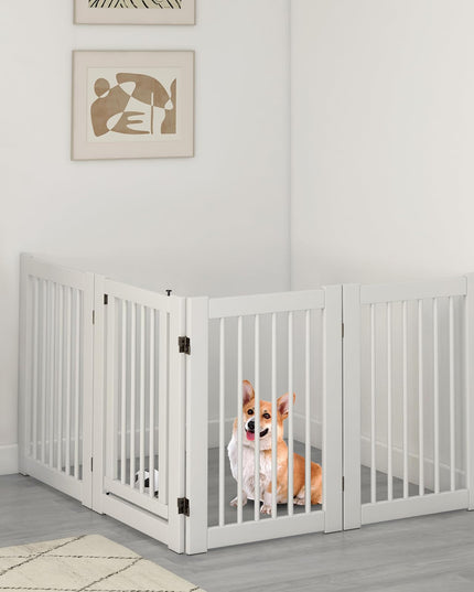 30" Configurable Folding 4 Panel Wood Fence