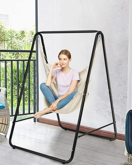 Heavy-Duty Powder-Coated Steel Stand with Hanging Swing Chair