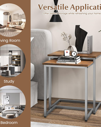 Giantex Nesting Coffee Table Set of 3