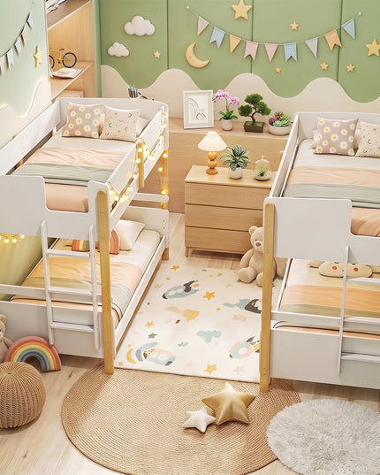 Giantex Twin Over Twin Bunk Bed with Ladder