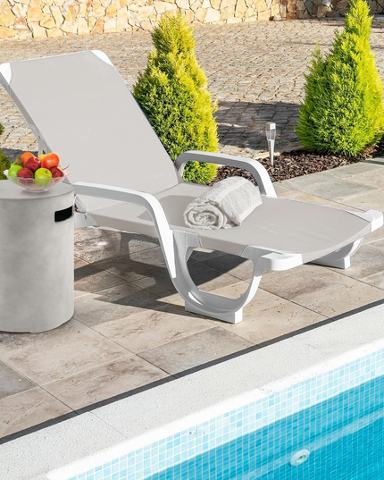 Giantex Propane Tank Cover Table - Outdoor Gas Tank Storage Side Table Fits 20 LBS Propane , Gray