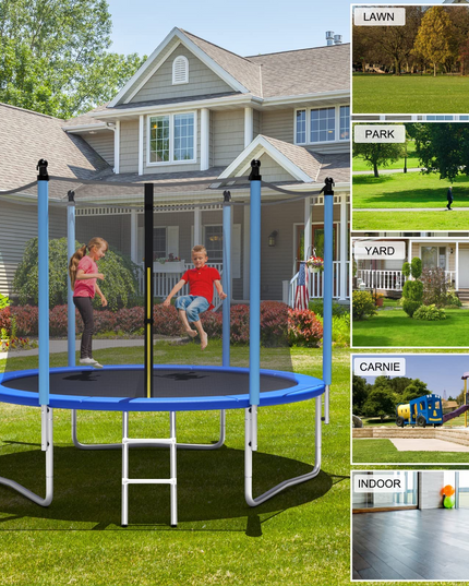 Giantex 8Ft 10Ft 12Ft 14Ft 15Ft 16Ft ASTM Certified Approved Recreational Trampolines