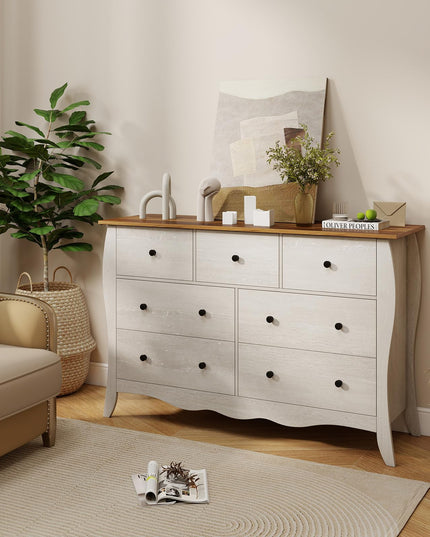Giantex Storage Cabinet with Foldable & Detachable Fabric Drawers, Anti-Tipping Kit, 47” x 15” x 30.5” Farmhouse Floor Cabinet