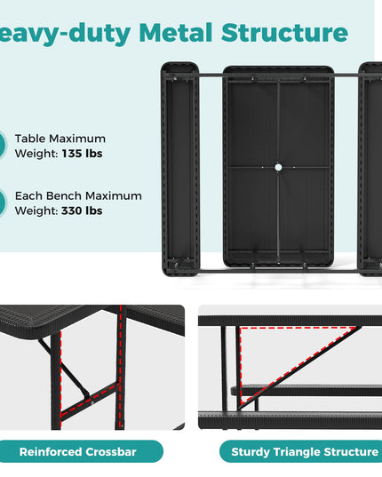 Giantex Picnic Table Bench Set for 4 People