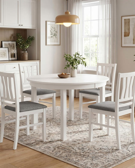 Giantex Wood Dining Chairs Set of 2/4 with Slat Back (2/4)