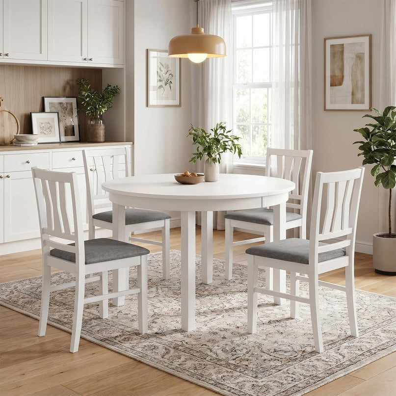 Giantex Wood Dining Chairs Set of 2/4 with Slat Back (2/4)