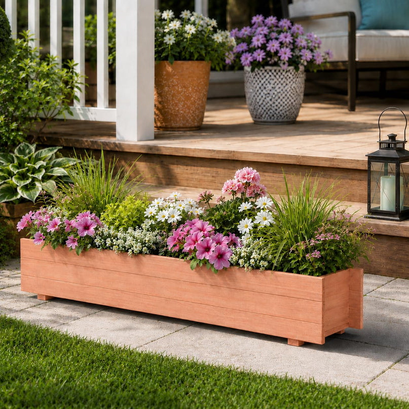 Giantex 36" x 7" x 6.5" Raised Garden Bed for Planting Garden Backyard Patio